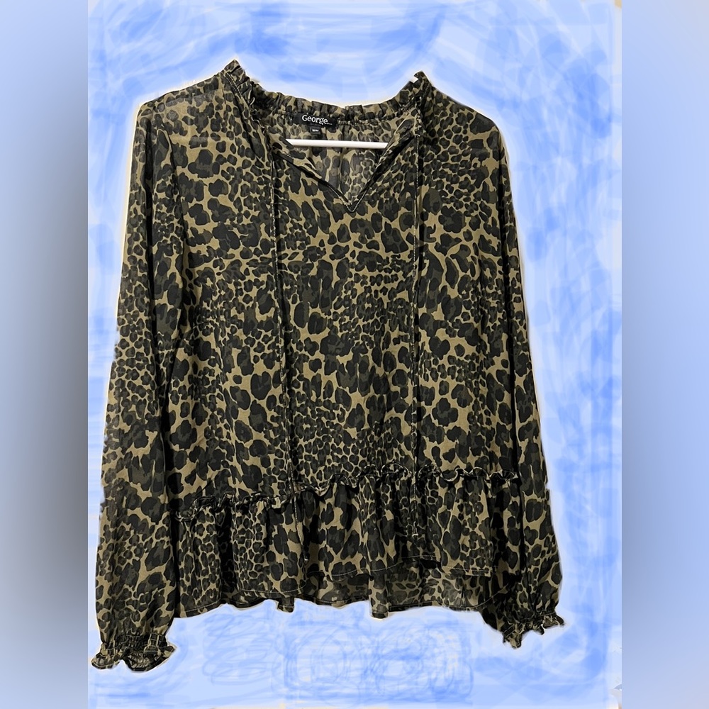 Ladies animal print blouse